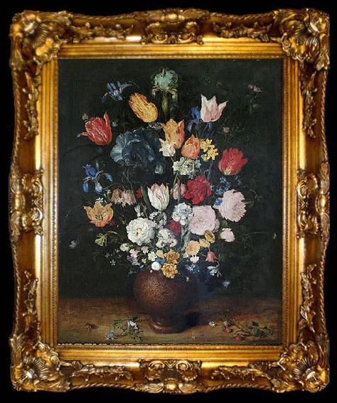 framed  Jan Brueghel Bouquet of Flowers, ta009-2